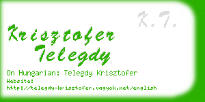 krisztofer telegdy business card